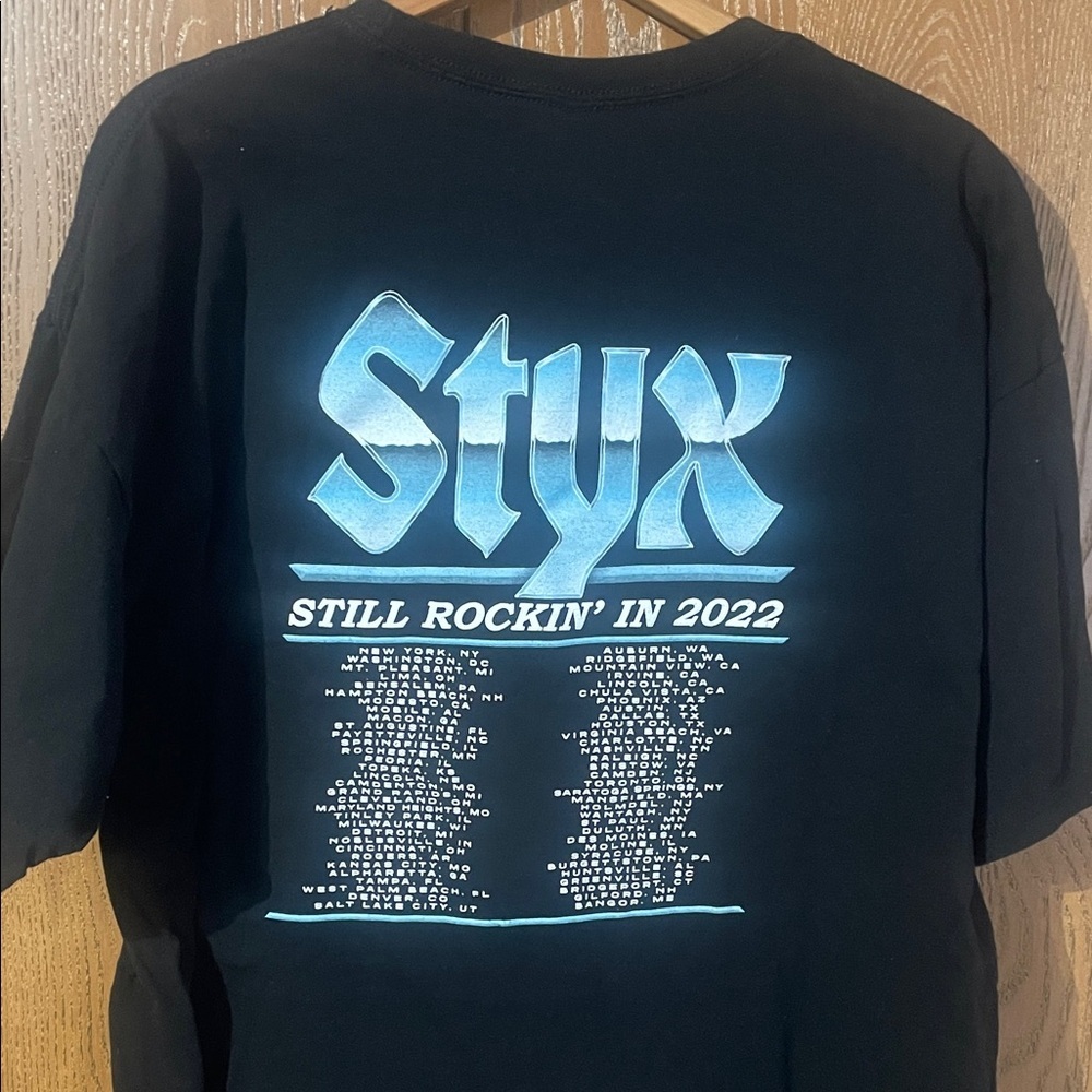 Styx 2022 World Tour Black T-Shirt - Picture 5 of 5